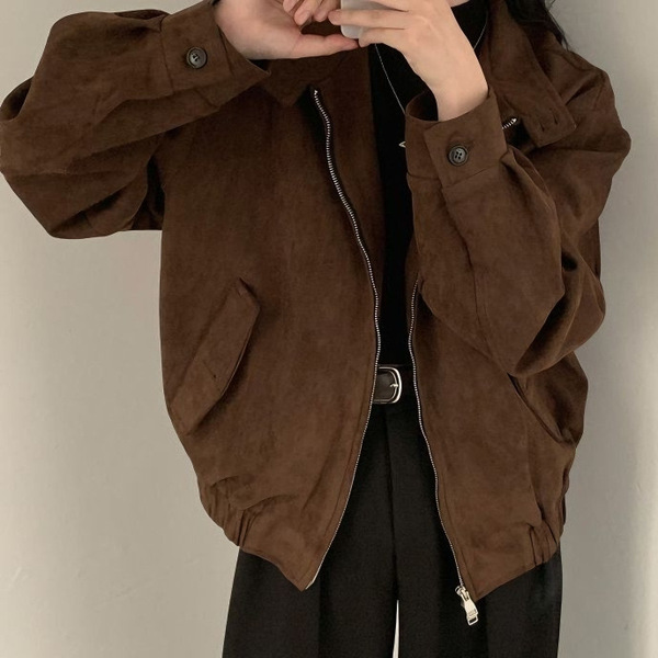 Retro velvet demi-season small short jacket