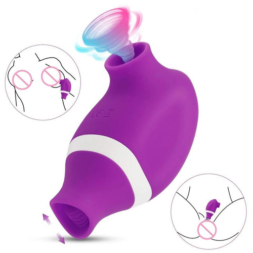 Double-headed sucking and licking vibrator for women, clitoral sucking and stimulation, second tide vibrating masturbation device, sex toy manufacturer wholesale