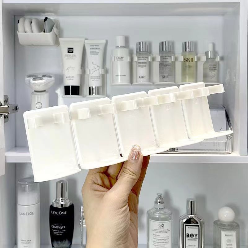 New Facial Cleanser storage rack wall-mounted punch-free bathroom mirror cabinet skin care products finishing hand cream wall storage rack