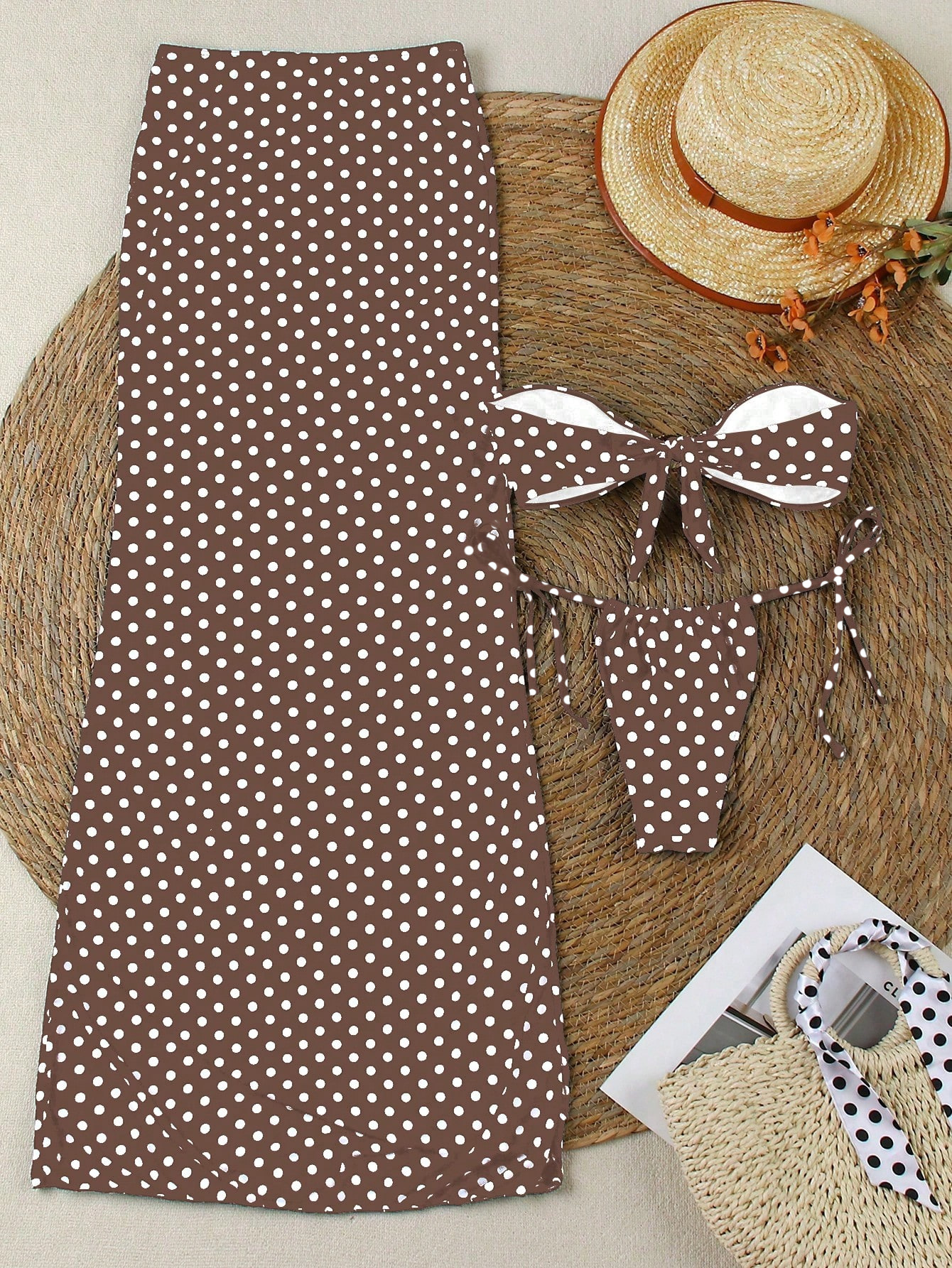 Nuevo conjunto de trajes de baño de moda transfronterizos europeos y estadounidenses de tres piezas