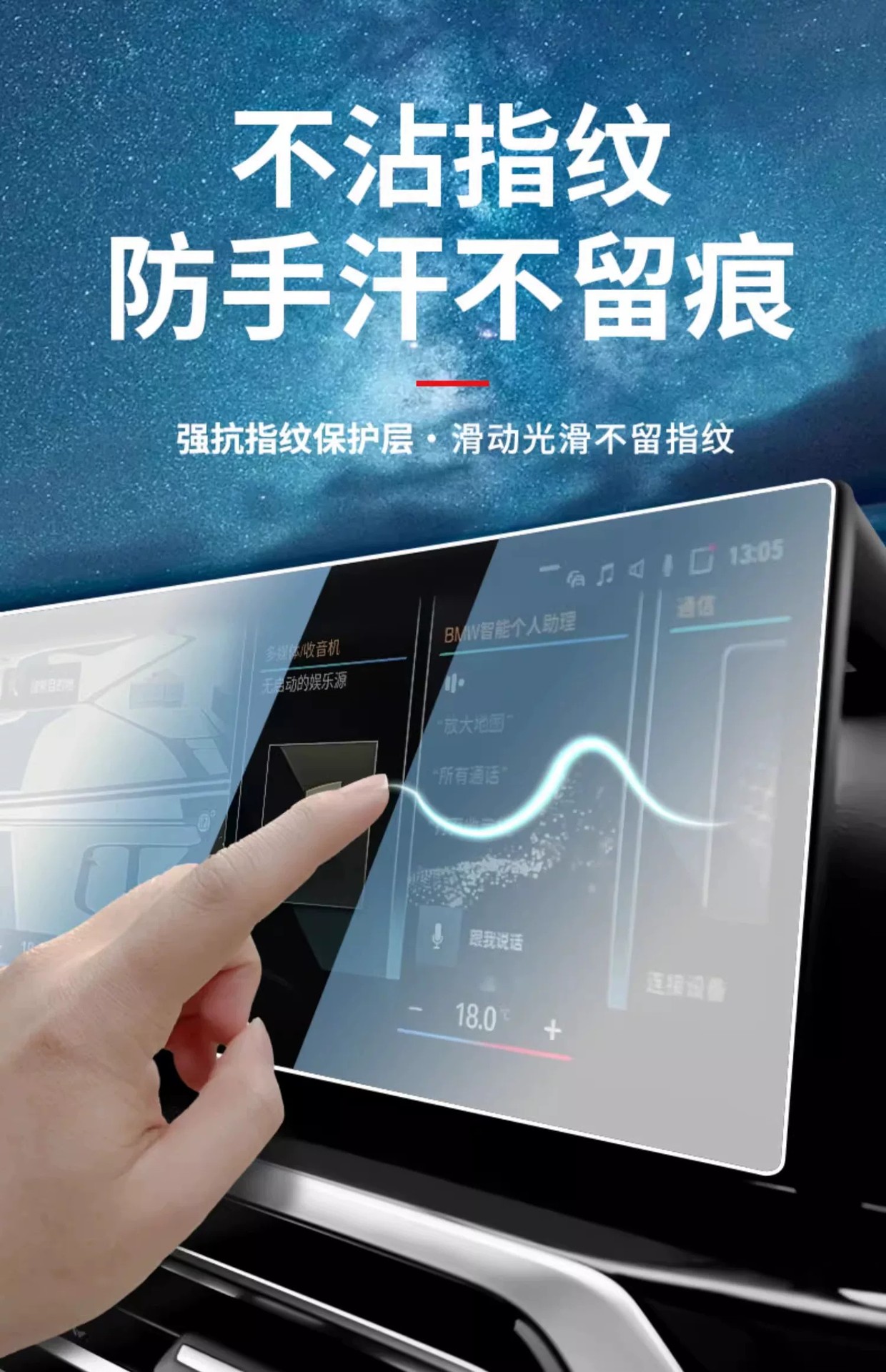 Suitable for Bmw 4/7/3/5 Series X3X5X6X7I3I7Ix1 Central Control Navigation Display Screen Tempered Protective Film