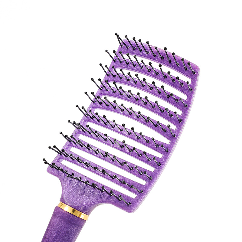 Yunli Brillante Peine para el cabello Peine de masaje hueco transfronterizo Peine de cabello suave antiestático portátil Peine esponjoso para la parte superior del cráneo