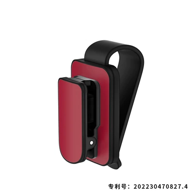 Clip Creative Car Sun – Car Glasses Clip/Bill Clip - black-background-red-can-be-customized
