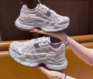 2026 primavera y verano tela de malla con una sola gruesa, zapatos antideslizantes cómodos, zapatos deportivos de mujer casuales de moda