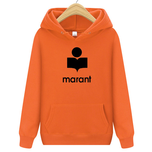 Spring and Autumn Men and Women Marant Fashion Alphabet Print Hooded Personal Casual Long Sleeve Sweatshirt 15 Colors