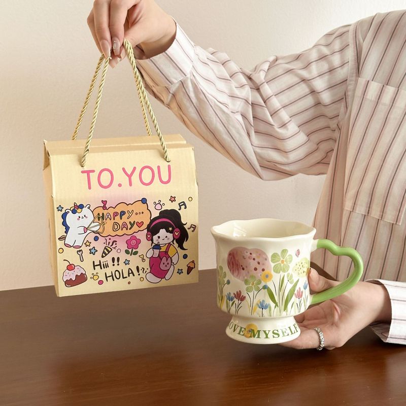 高颜值小众设计感马克杯陶瓷水杯送女生生日礼物实用杯子伴手礼品|undefined