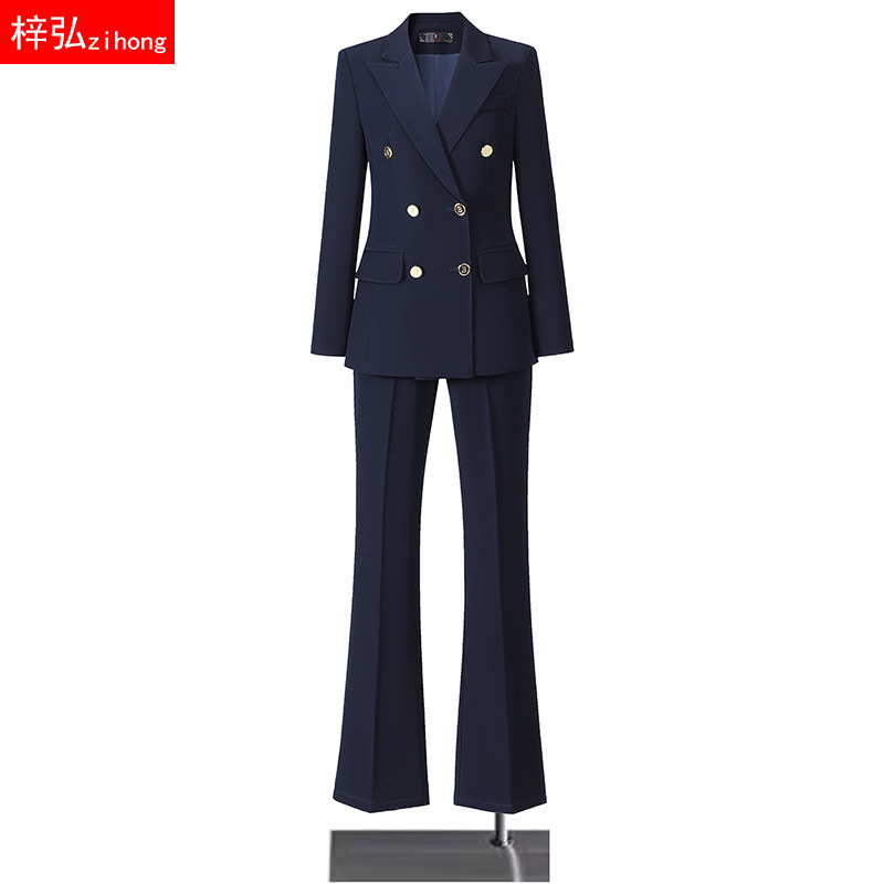 Light Luxury High-End Custom Metal Double-Breasted Suit Set for Women, New Spring and Autumn High-End Business Formal Wear Professional Blazer Light Luxury High-End Custom Metal Double-Breasted Suit Set for Women, New Spring and Autumn High-End Business Formal Wear Professional Blazer
