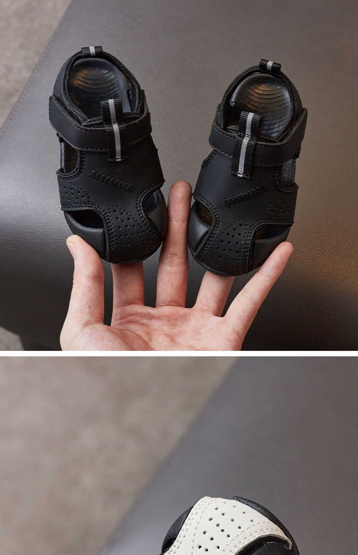 Breathable Closed Toe Kids Sandals Lightweight Non Slip Walking Shoes_voghion.com
