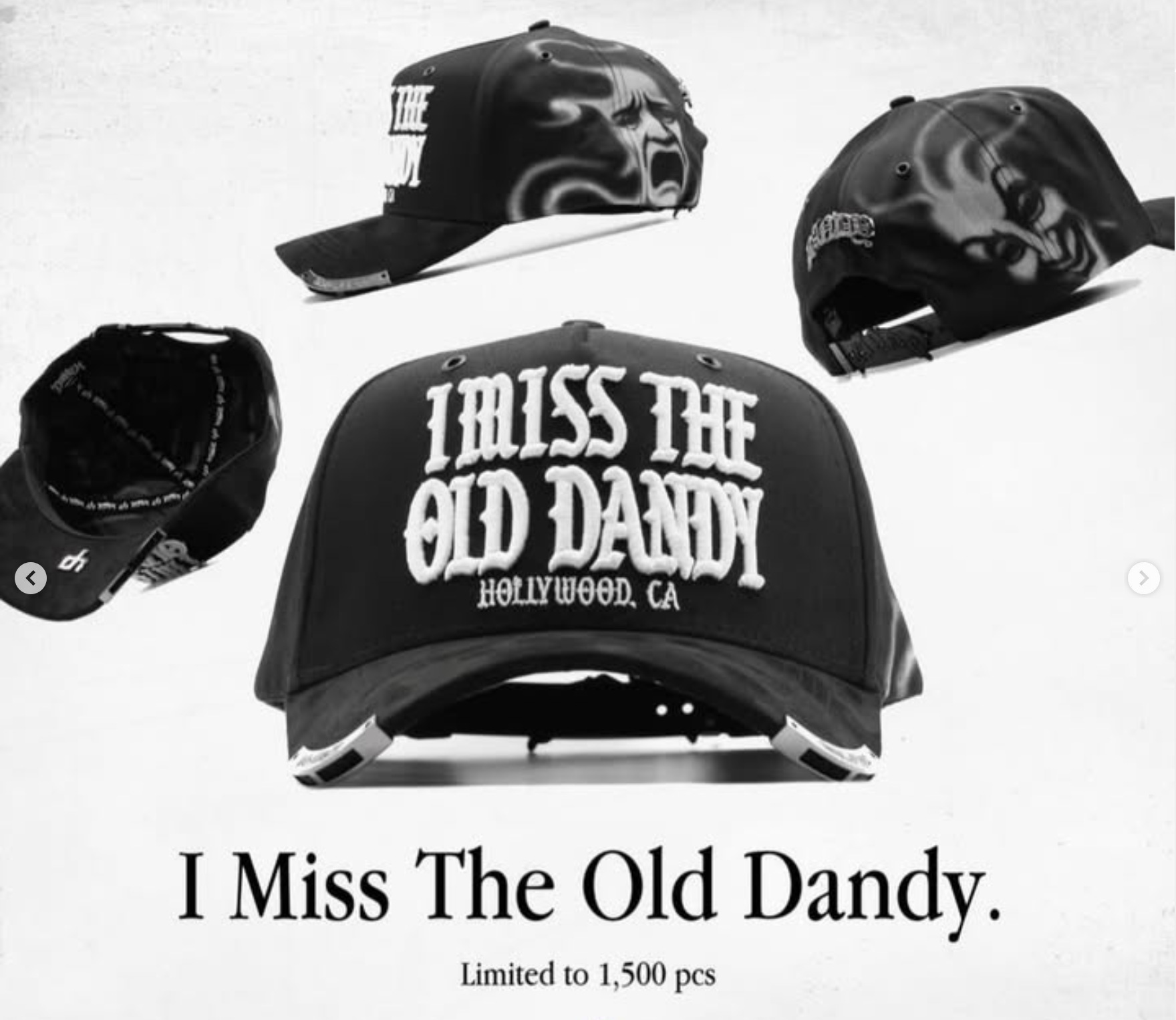 Nuevo Meike Duo Dandy bordado ajustable gorra de boca de pato borde curvo gorra de béisbol con diamantes barba tío
