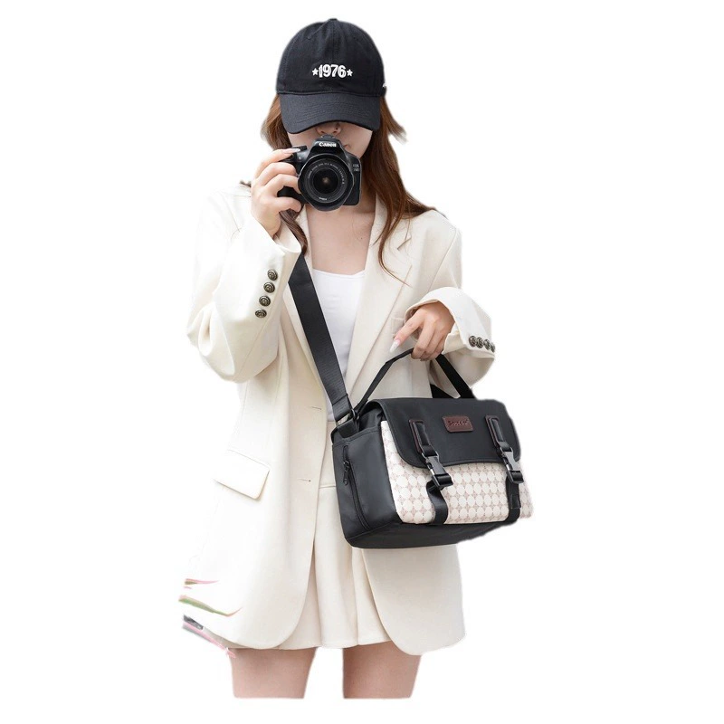 Camera bag (Canon, Sony compatible) — waterproof one‑shoulder messenger, padded, small/large