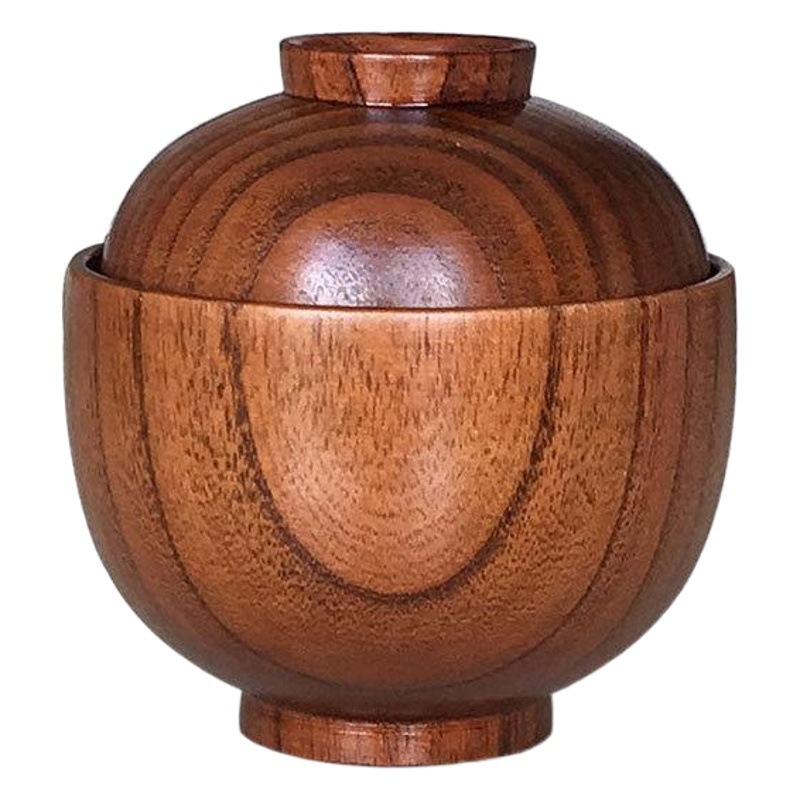 Suministro directo de fábrica de cuencos de madera con tapas, cuencos infantiles anti-quemaduras y anti-caída, cuencos redondos pequeños de estilo chino, venta al por mayor en stock.