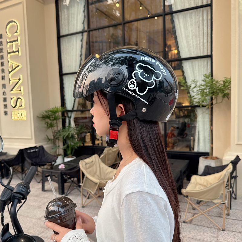 3C Certified Electric Motorcycle Helmet Summer Sunscreen Half Helmet