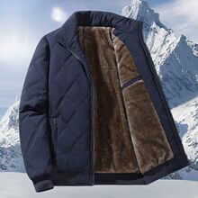 北疆狼冬季男士加绒加厚棉衣防寒保暖棉袄休闲羽绒棉服中老年爸爸