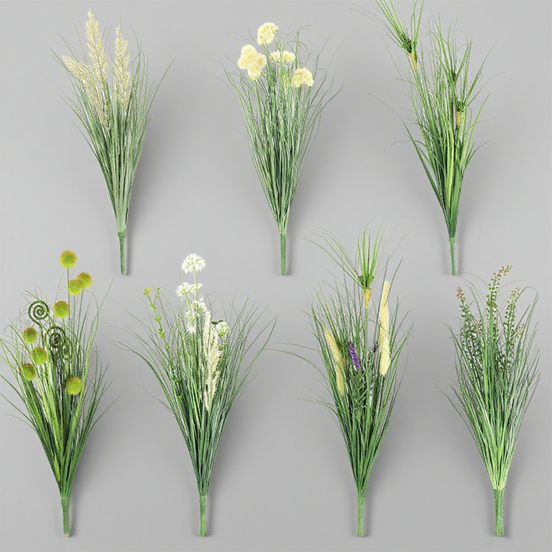 批发仿真绿植芦苇草猫尾把束家居装饰插花摆件户外园林造景假植物