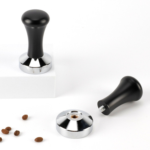 Coffee powder press, labor-saving powder press, stainless steel solid coffee powder press, espresso machine wooden handle press