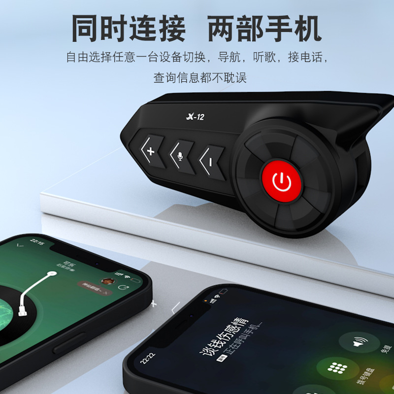 Casco de motocicleta Auriculares Bluetooth para llevar conductor intercomunicador escuchar canción inteligente reducción de ruido auriculares inalámbricos fábrica de llamadas al por mayor