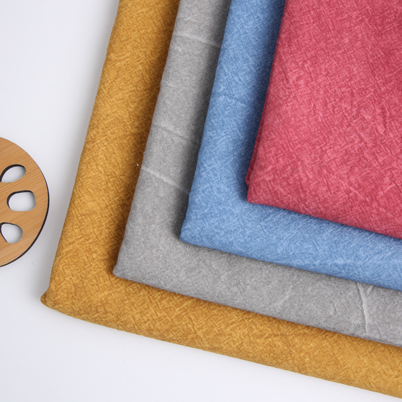 素色亚麻面料 棉麻衬衫裤子服装连衣裙面料  加厚亚麻面料2569