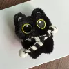 1# Black Scarf-Little Black Cat Doll Pendant