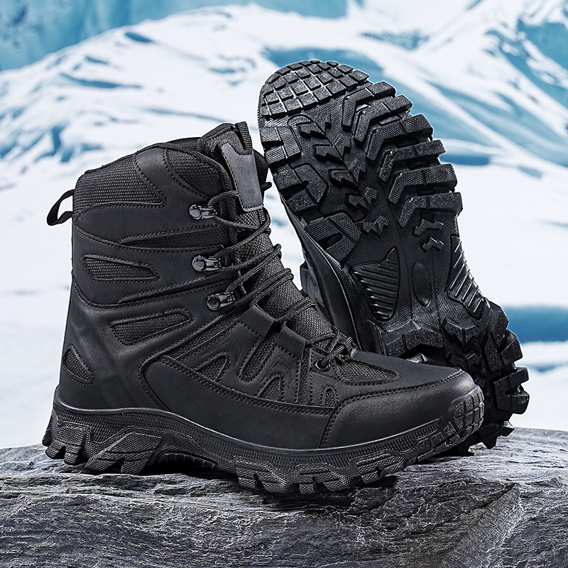 Transfronterizos de tamaño grande otoño nuevas zapatillas deportivas de alta altura caminata al aire libre anti-deslizante zapatos de montaña entrenamiento de campo de entrenamiento de campo botas para hombres