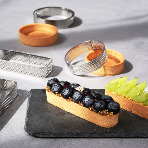 Stainless steel mousse ring, thickened punched cake ring, French baking cake mold, DIY baking tool tower ring