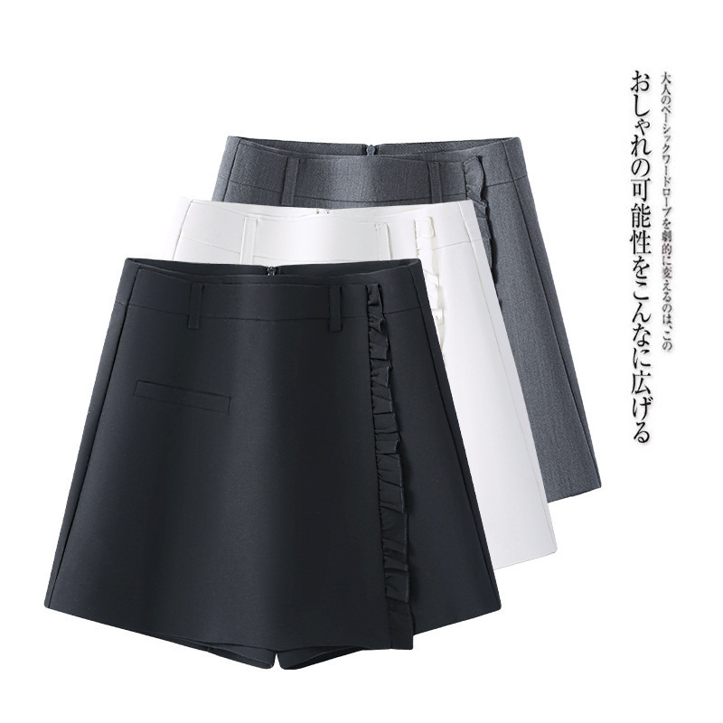 Brand Design Pants Skirt for Women 2025 New High-Waisted Slimming Shorts Fashionable Versatile Body-Covering Height-Enhancing Elegant Short Skirt