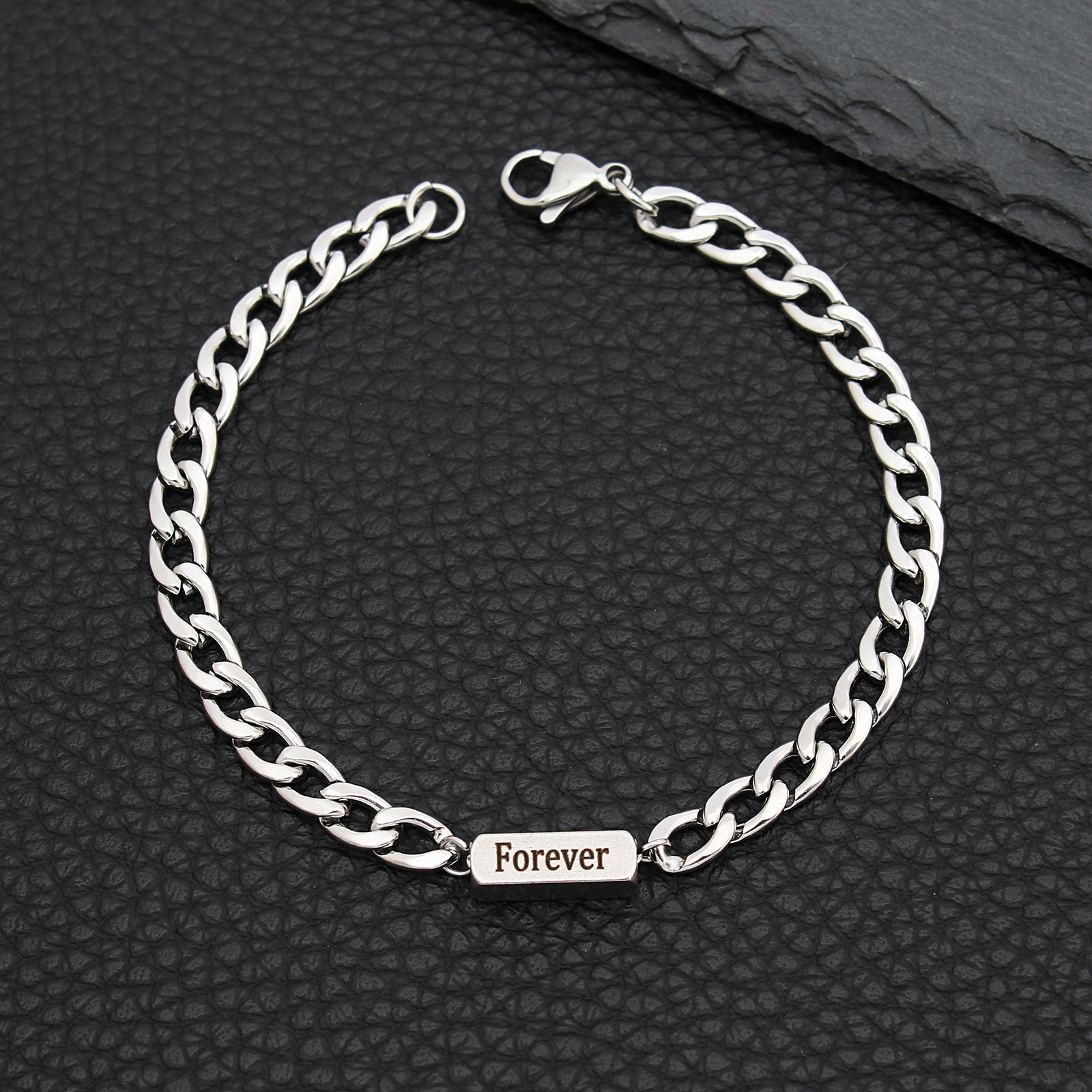 Letter Casual Simple Style 304 Stainless Steel Bracelets In Bulk display picture 7
