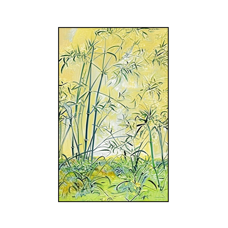 现代治愈系卧室装饰画绿色小众艺术玄关抽象画客厅餐厅高级感挂画|undefined