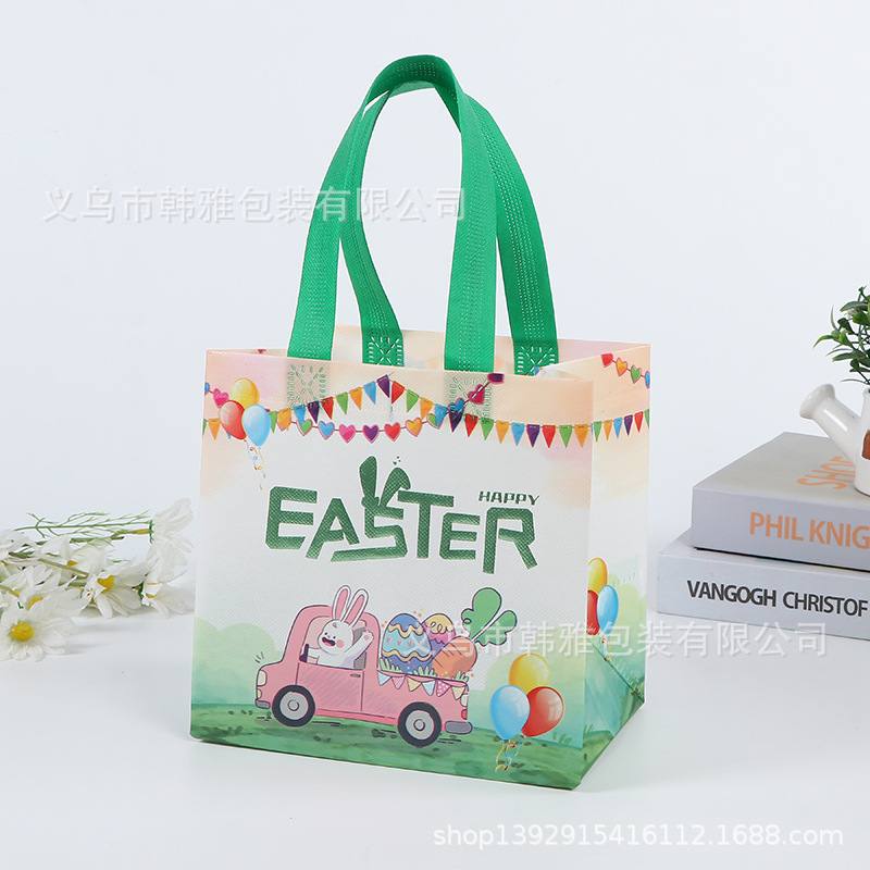 Transfronterizo en stock Bolsa de regalo de Pascua Bolso de dibujos animados no tejido Bolso de decoración de fiesta tridimensional grande traje