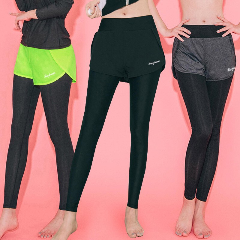 South Korea diving suit quick-drying swimming trunks women's split surfing suit fake two-piece trousers hot spring jellyfish pants trousers slimming