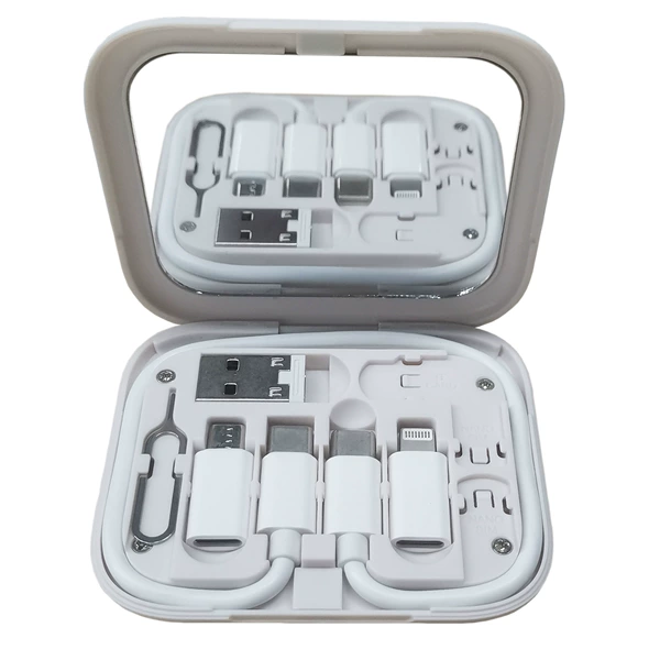Khaki universal storage box, mirror