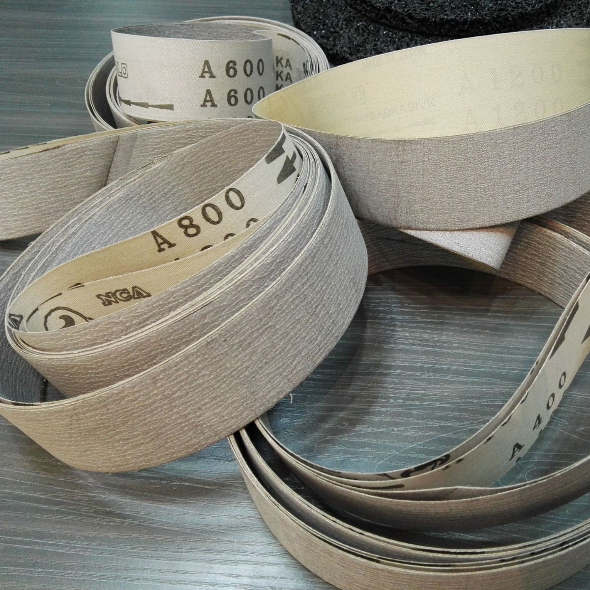 日本NCA野牛砂带J64 J02白粉砂带白色涂层P800白色软布砂带不锈钢