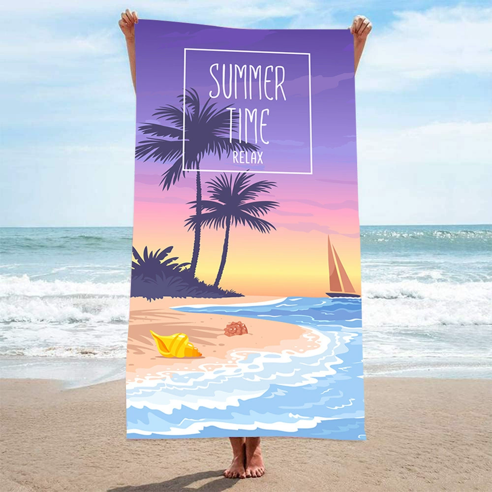 Quick dry double-sided beach cartoon cute bath towel, (Physicals), Amazon
