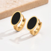 Fashionable universal advanced small design accessory stainless steel, earrings, European style, simple and elegant design, high-quality style, bright catchy style, wholesale
