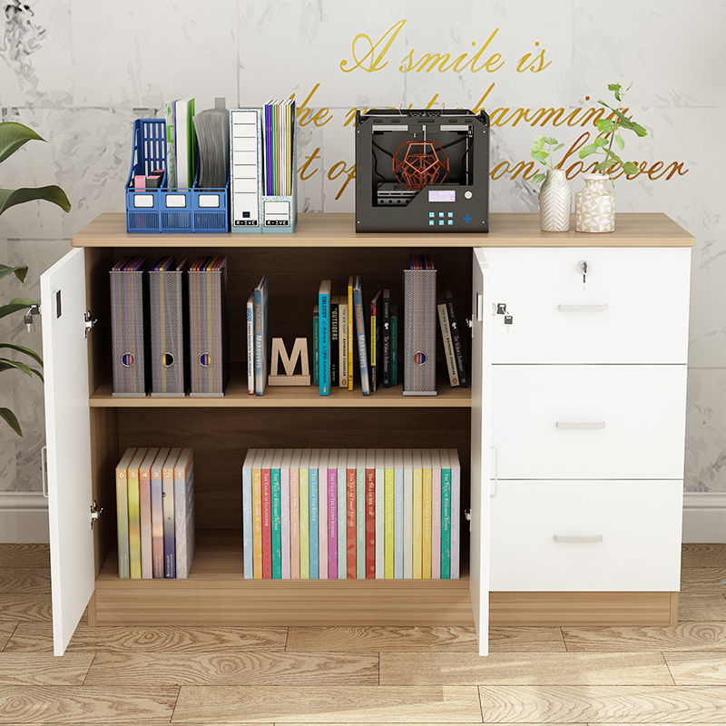 Gabinete de archivos de oficina armario de madera bajo con bloqueo armario de almacenamiento armario de datos armario de cajón armario de barra larga armario de partición