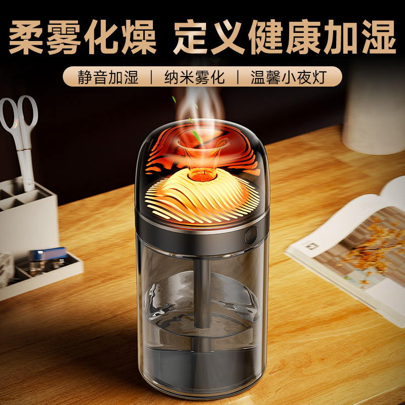 クロスボーダーデスクトップ加湿器家庭用大霧量ミニ車載加湿器USB充電式アロマ加湿器|undefined