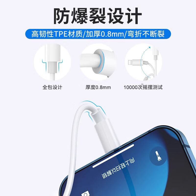 Cable de datos de carga super rápida de 3 metros más largo 3 en 1 240W para Apple Android Typepec un cable de carga de tres tiros
