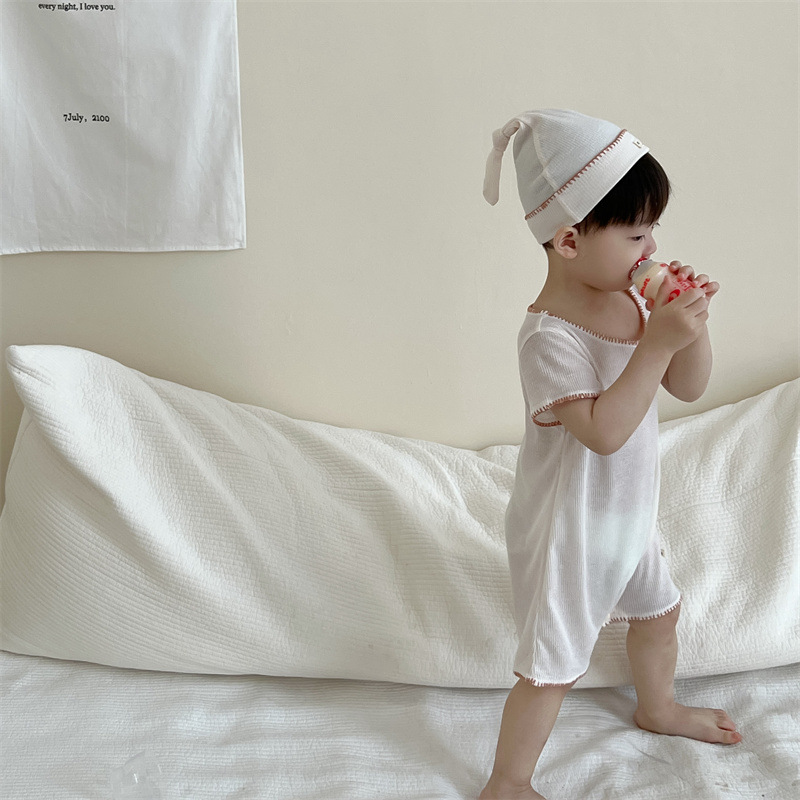 Niños, ropa de verano, bolsas de mangas cortas para bebés, ropa delgada para niños coreanos, camiseta para bebés