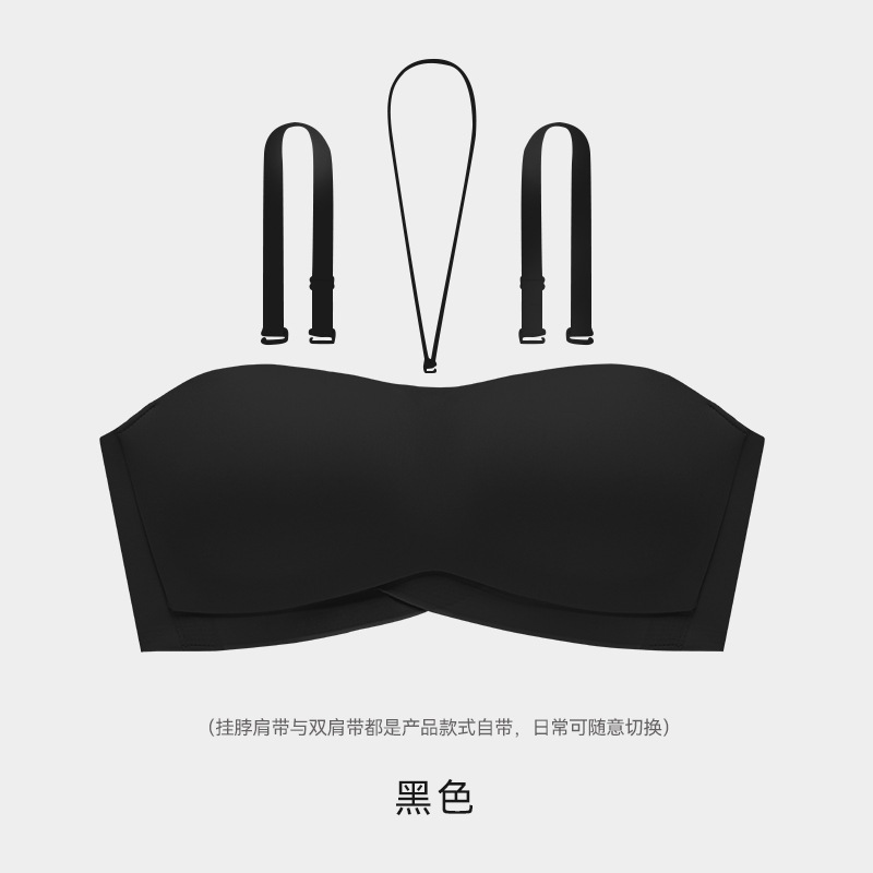 本物のノンワイヤー滑り止めブラジャー、大きな胸を小さく見せる薄型ブラ、ノンワイヤーで跡が残らない、寄せ上げブラジャー