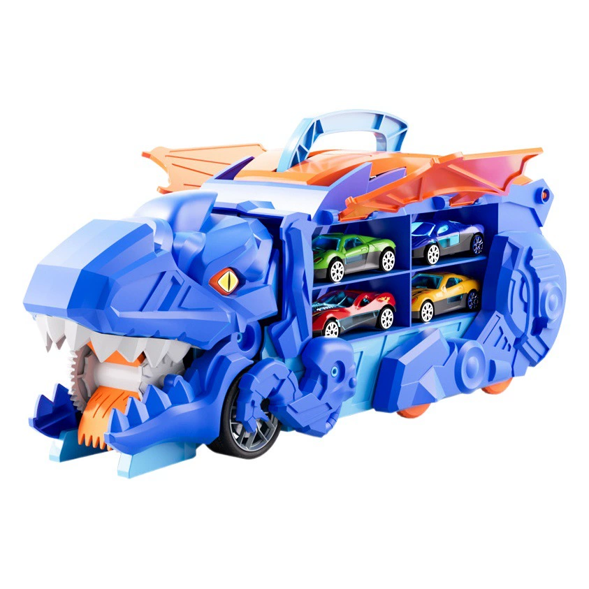 Детский динозавр глотание автомобиля катапульта для хранения скользящая транспортная деформация трек легкосплавный автомобиль Развивающие игрушки оптом