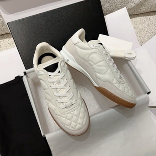 [migua] Diamond black and white baseball shoes, electric embroidered tennis shoes, casual fast shoes, flat white shoes, comfortable