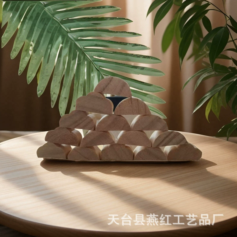 Коробка для прижигания прижигания из соснового дерева полукруглой сливы