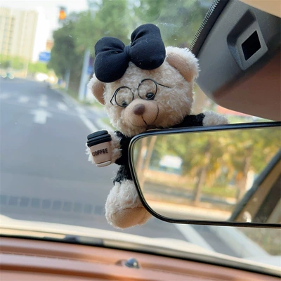 Car ornaments, Mirror Ornament Cartoon Car Decoration - cute-bear-style-10-rear-mirror-ornaments