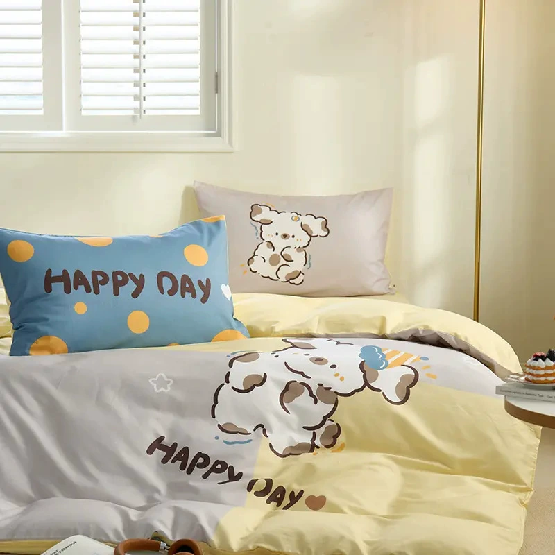 Детский комплект постельного белья Bluebird Cotton - 4 предмета, размер 1.8 м/1.5 м, яркие рисунки для учащихся начальной школы