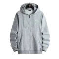 Zipper gray white label
