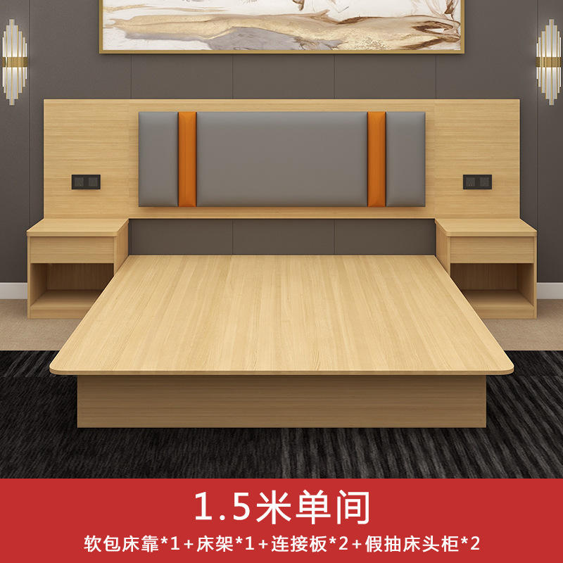 Muebles de hotel habitación estándar conjunto completo de habitaciones residenciales de hotel apartamento cama queen habitación doble cama especial de hotel cama de hotel