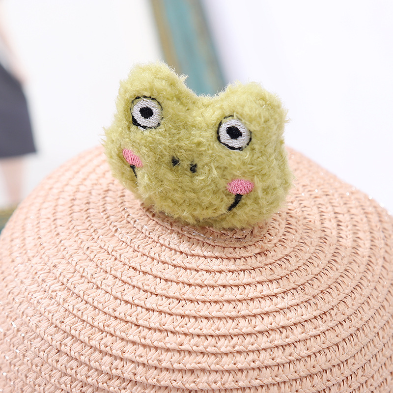 138g Weight Weave Fashion Element Zipper Closure Type Single Shoulder Strap Strap Type Straw Bag Bags Type Casual, Holiday Occasion Straw Material Animal, Cartoon Pattern Spring&Summer Season Kid'S Gender Cute Style Round, Bucket Shape Kid'S Straw Animal Cartoon Cute Weave Round Bucket Zipper Straw Bag 17