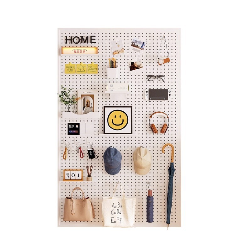 placa de agujero de metal placa perforada de acero inoxidable en la pared trasera de la puerta del estante de almacenamiento de la puerta de entrada de la casa