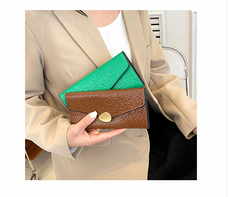 Frau Einfarbig Pu-Leder Schnalle Brieftaschen display picture 1