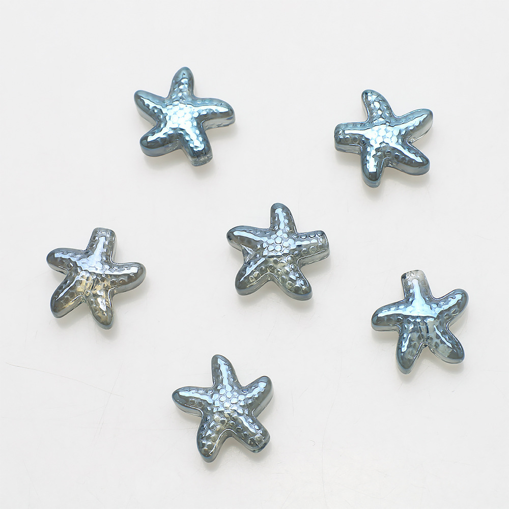 A Pack Of 30 13 * 14mm Hole 1~1.9mm Glass Glass Starfish Beads display picture 15