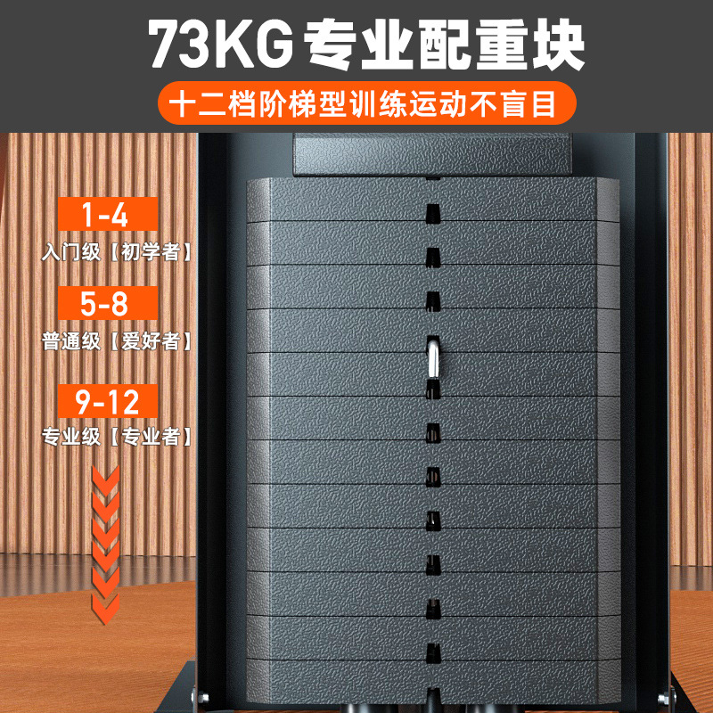 Conjunto de equipo de fitness para el hogar, estación individual, dispositivo de entrenamiento integrado multifuncional, equipo de ejercicio físico, hogar